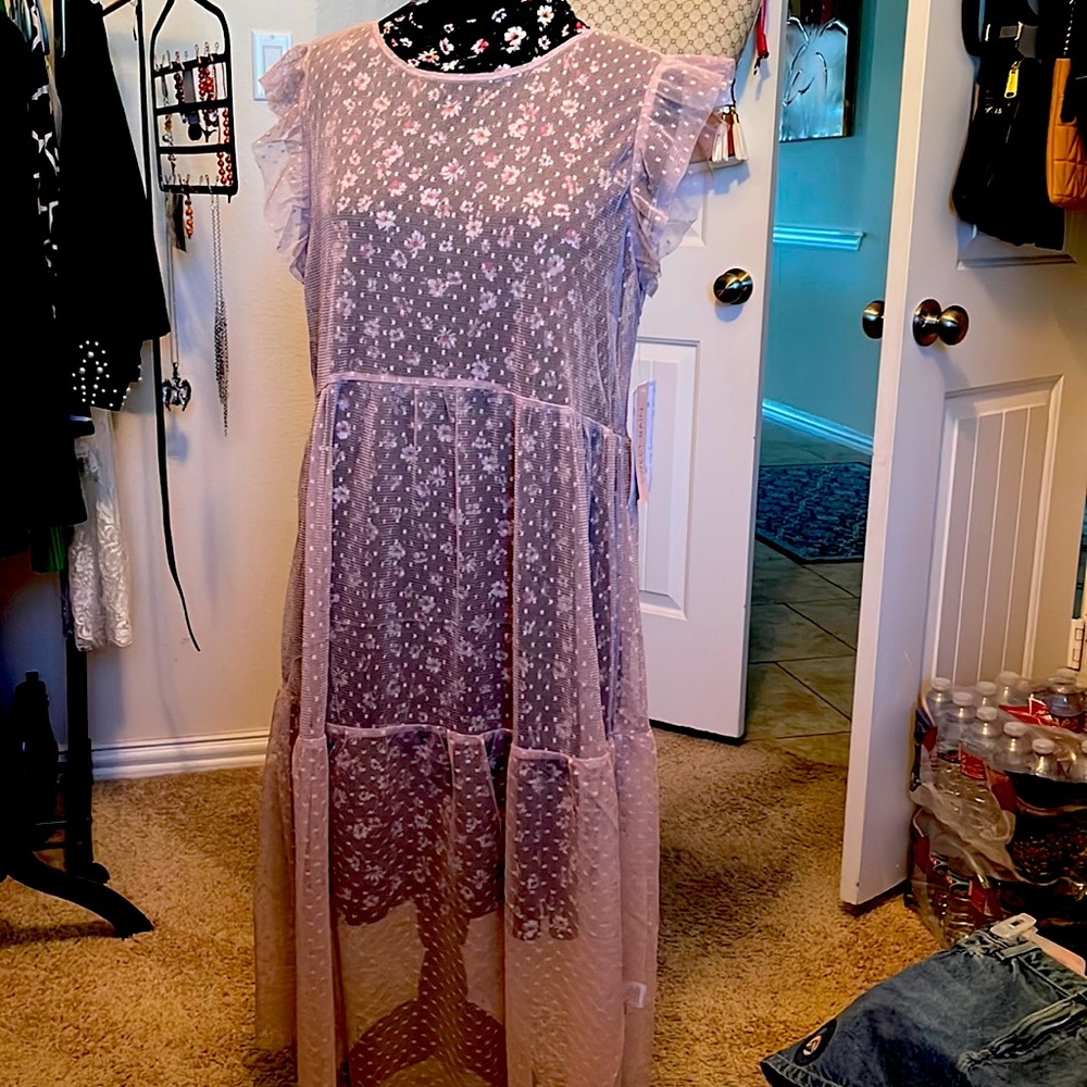 Long see thru dress or cover up